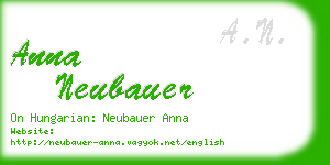 anna neubauer business card